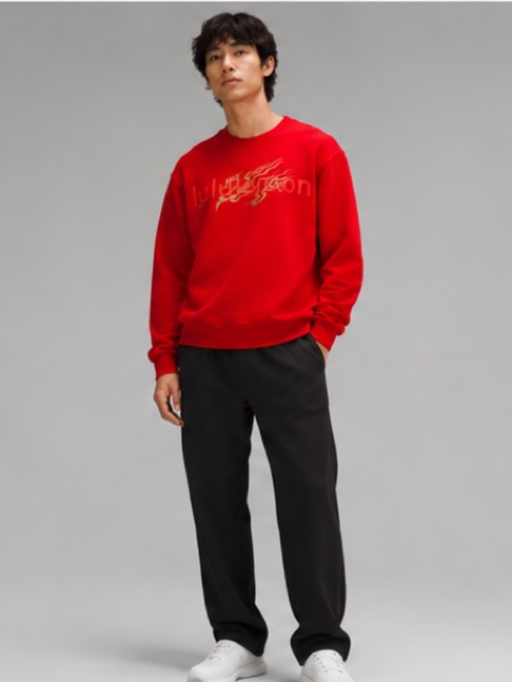 Lululemon Limited Edition Mens Lunar New Year Red Crewneck Sweatshirt Size Large